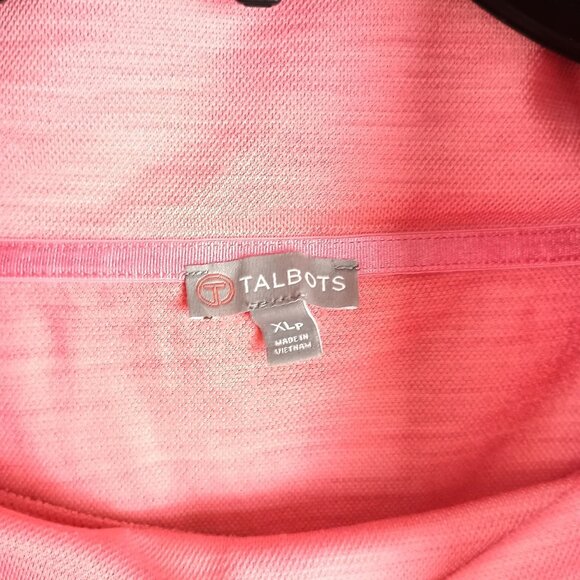 Talbots Cowl Neck Kangaroo Pocket Top XLP Short Sleeve Split Hem Tunic - Picture 3 of 6